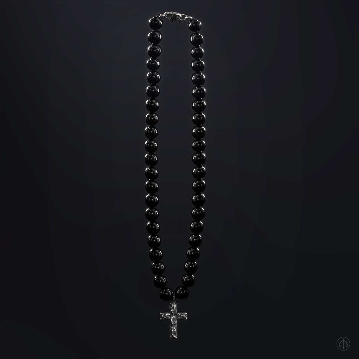 Кулон из бусин агата и серебра Арт.030