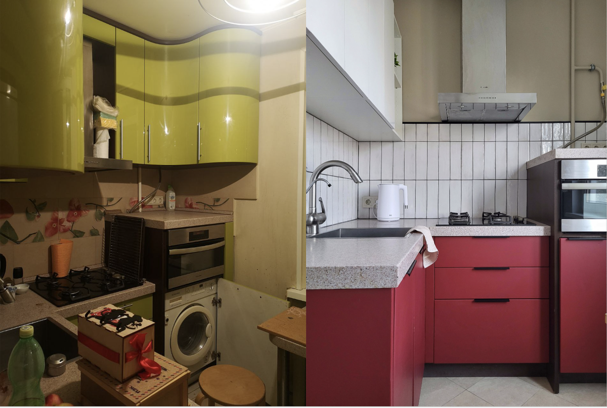 Салатовые фасады перекрасили в сочный ягодный