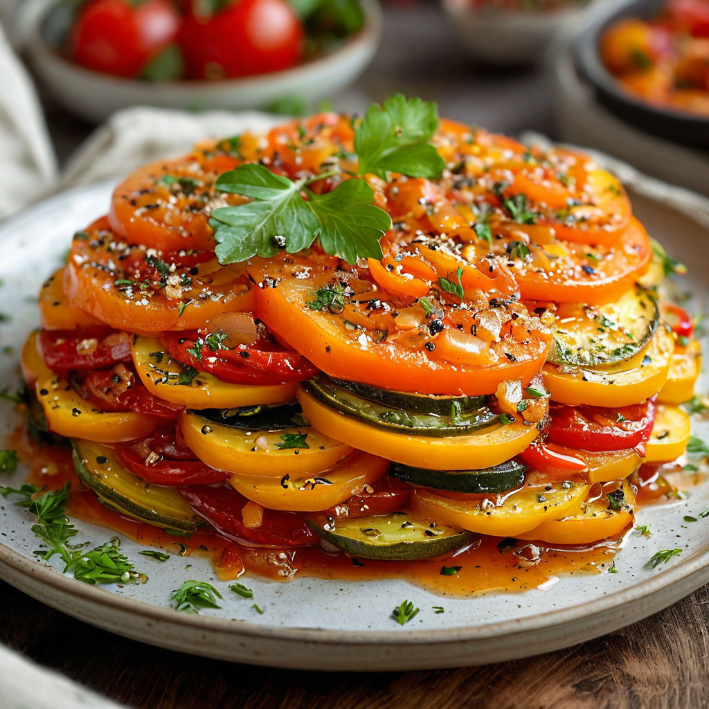 Сёмга с овощами в стиле рататуй представляет собой современное прочтение классических вкусов.