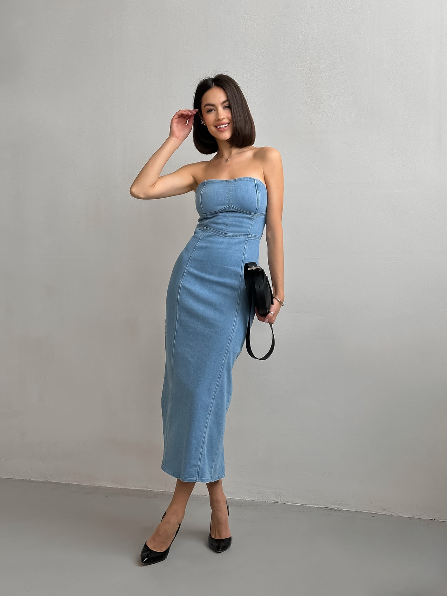 Платье бандо джинсовое от MIABONILA