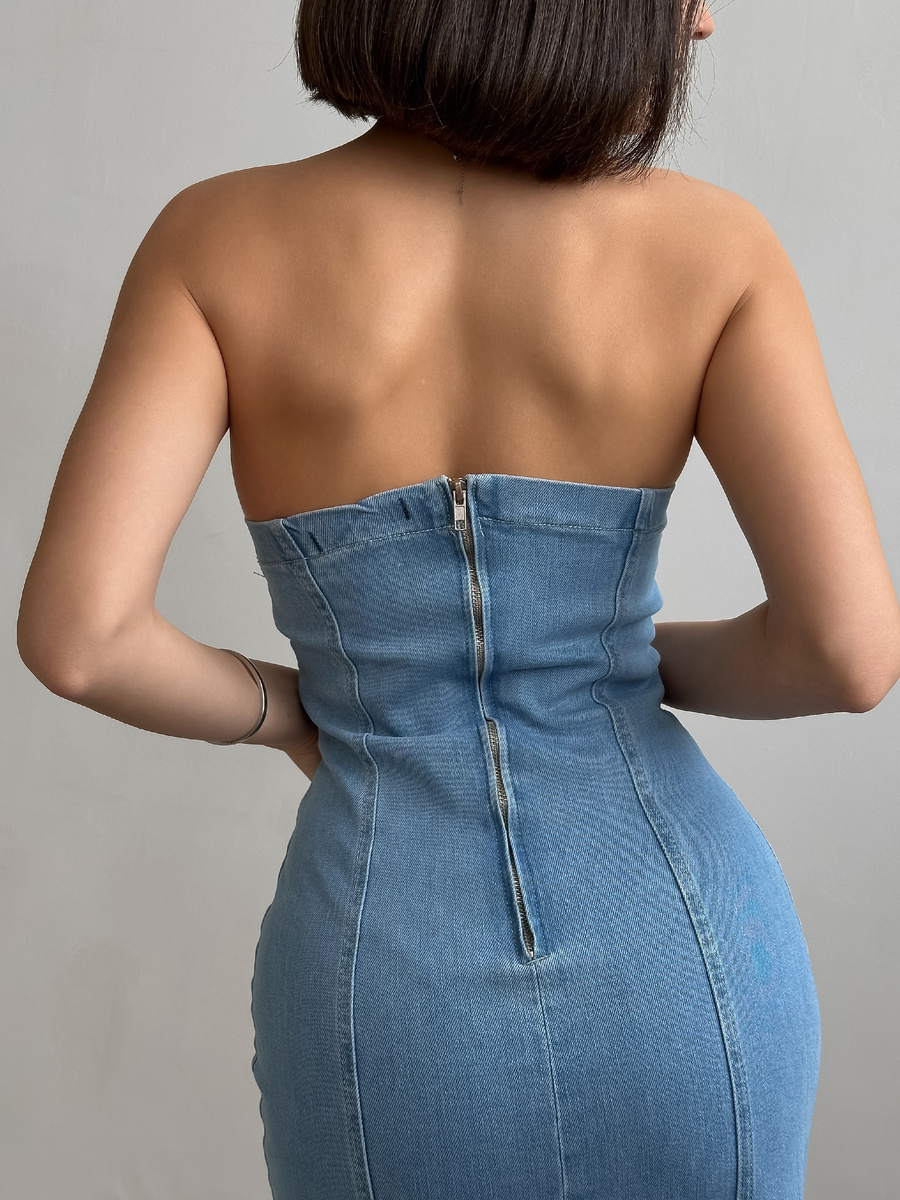 Платье бандо джинсовое от MIABONILA