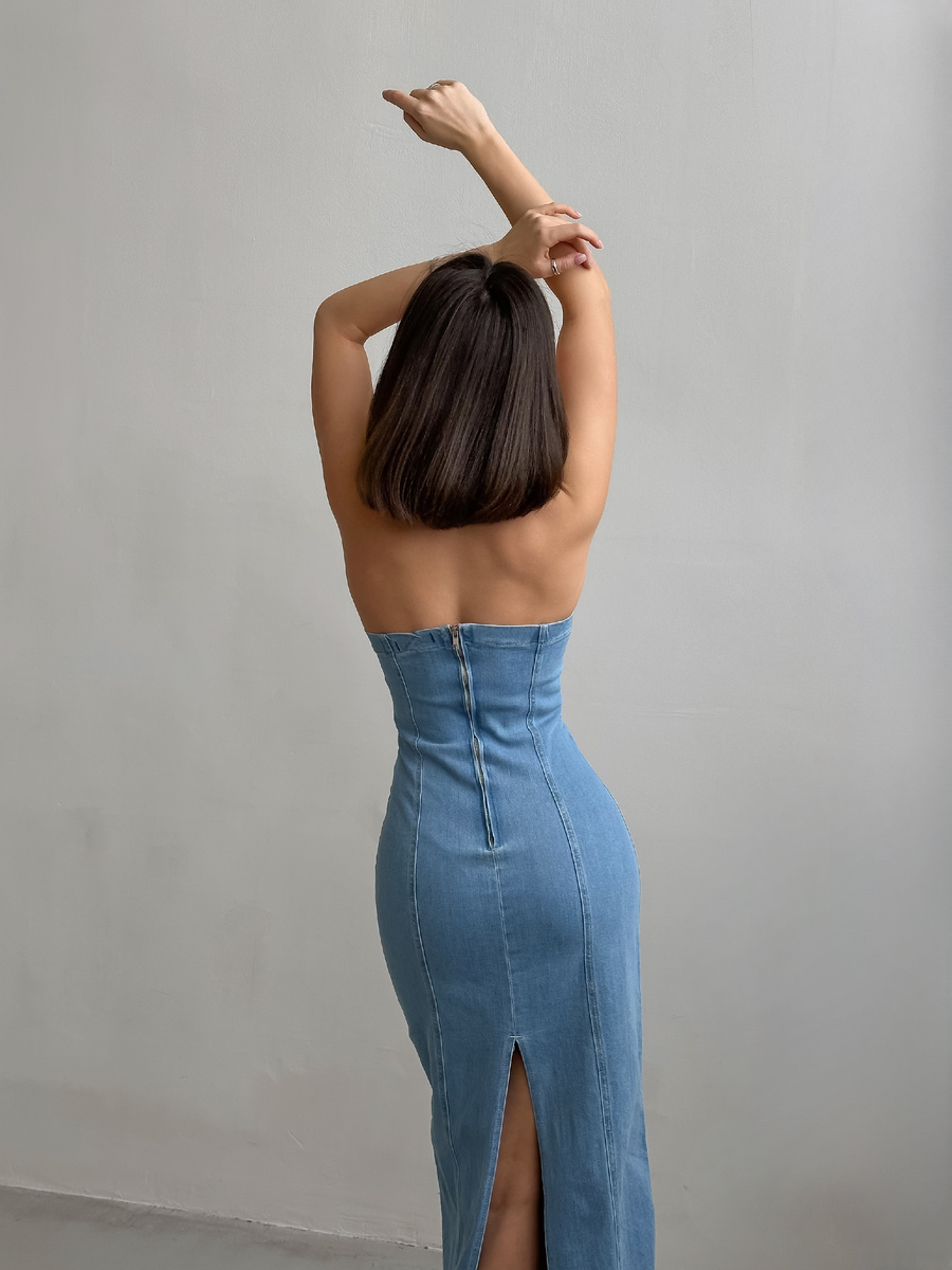 Платье бандо джинсовое от MIABONILA