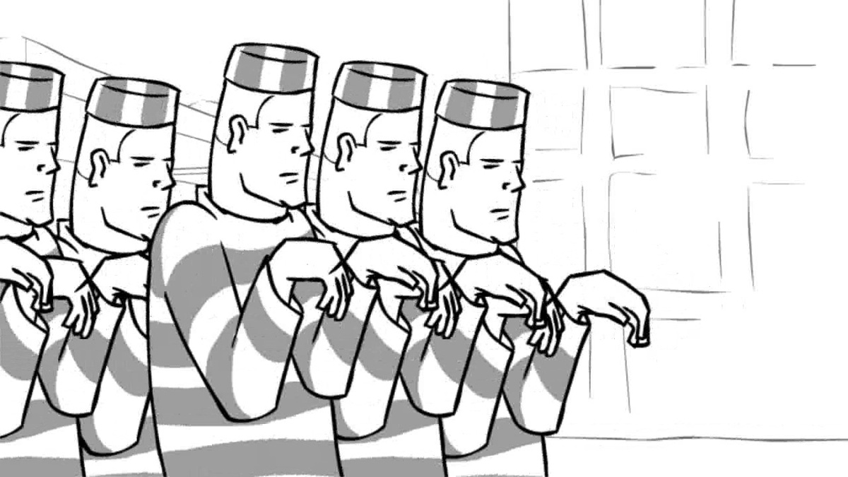 Кадр из одноименного клипа "Зеки спят"