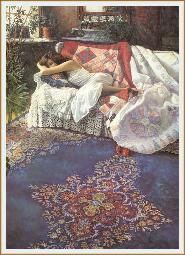 КАРТИНА ХУДОЖНИКА СТИВА ХЭНКСА / STEVE HANKS /  ГОЛУБОЕ УТРО