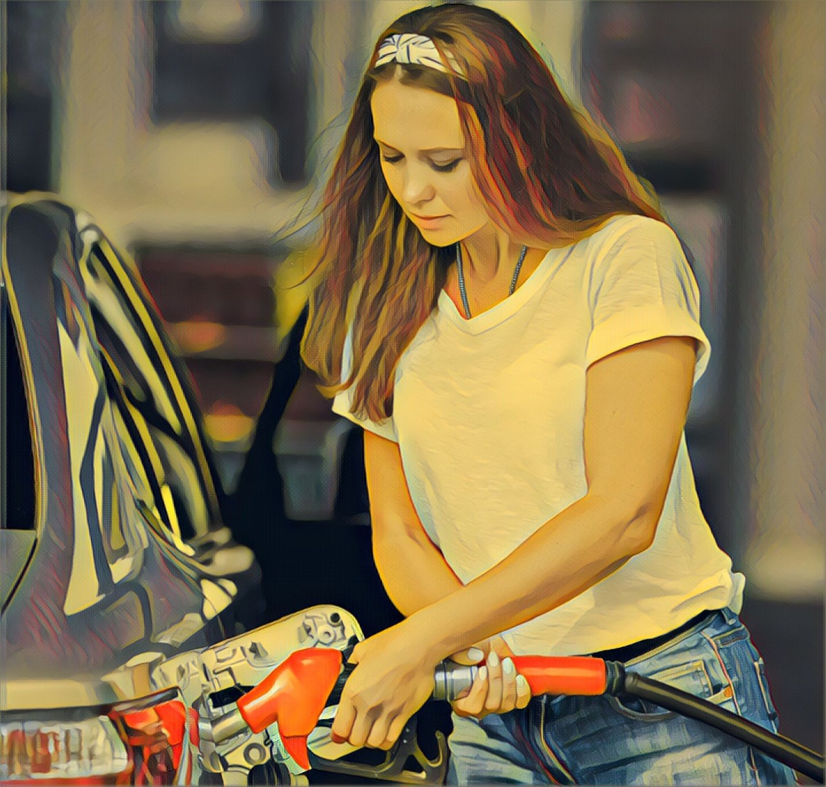 Юлька заправщица