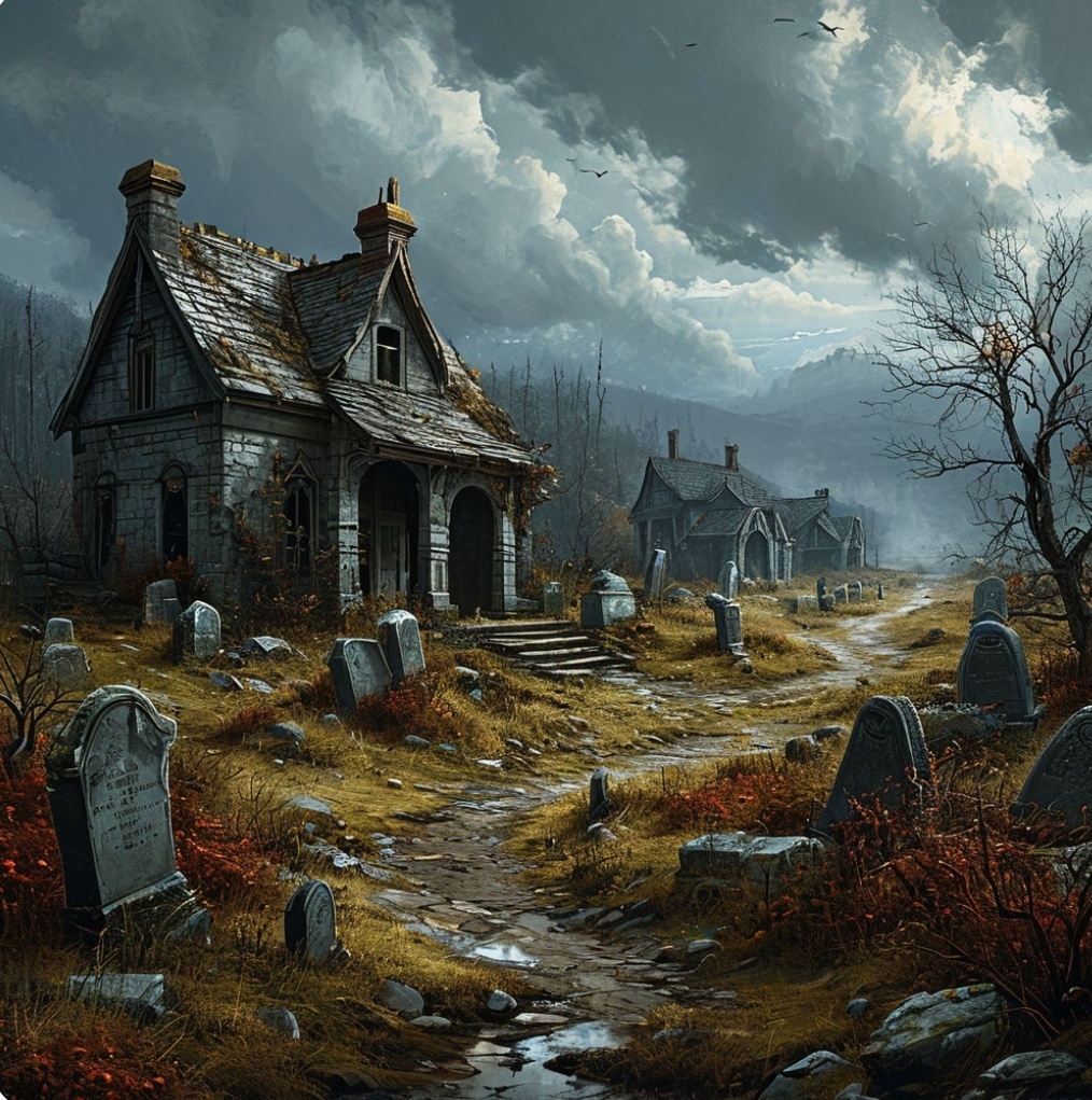 Деревенское кладбище 