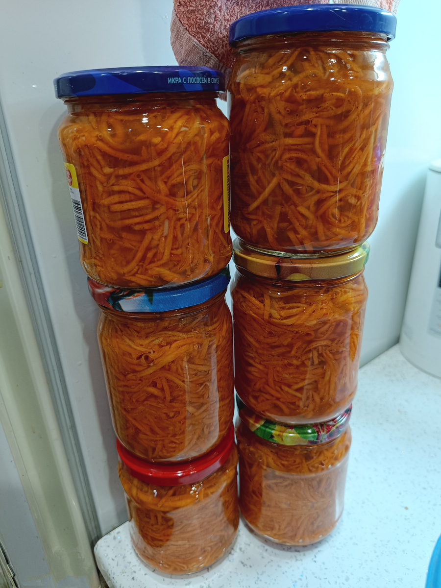 Сегодня у меня получилось 6 баночек по 0.5 л