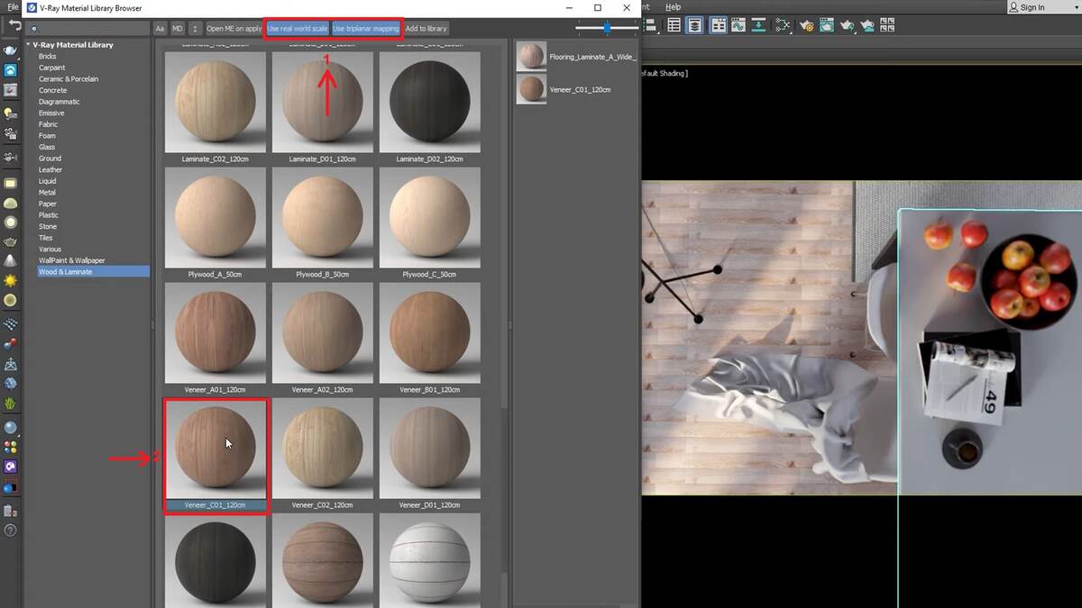Проектирование кухни, 3ds Max