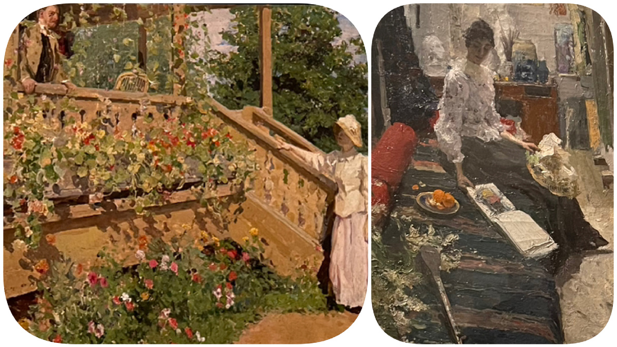 Настурции, 1888.  В мастерской художника, 1892