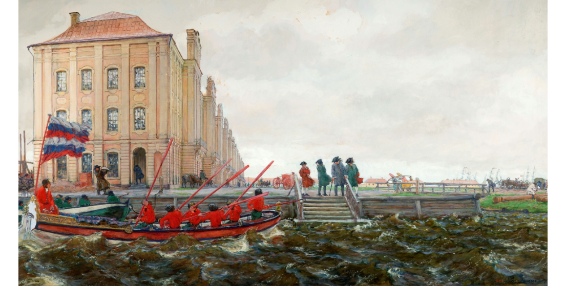      Евгений Лансере "Петербург начала XVIII века" (1906)