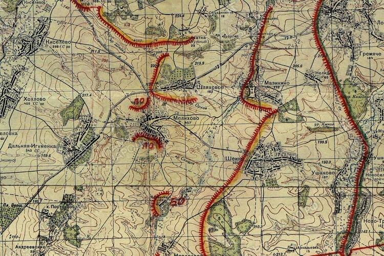 Карта района боевых действий