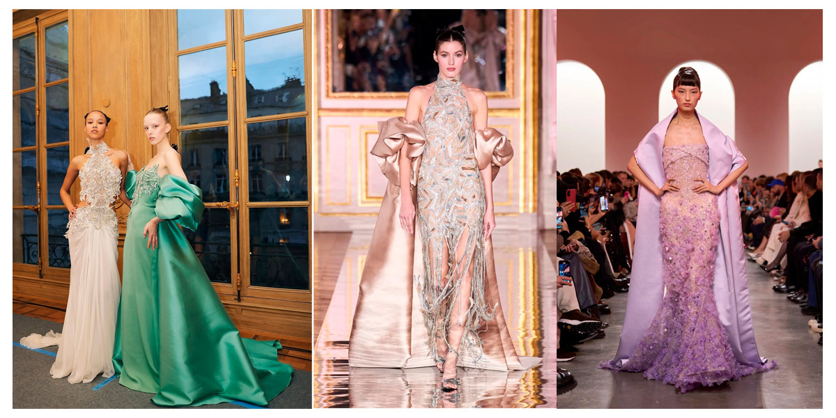 Фото 1 и 2 - Zuhair Murad Spring 2025 , Фото 3 - Elie Saab Spring 2025