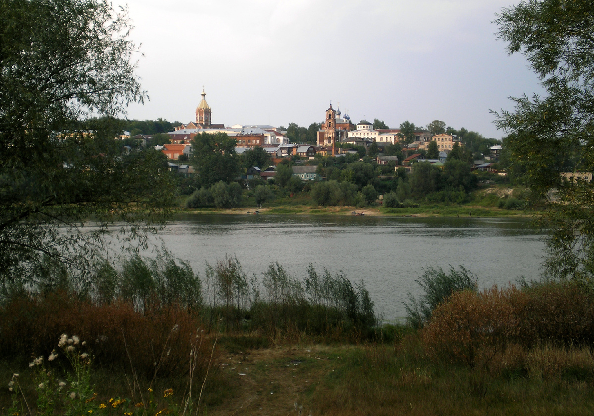 Вид на город Касимов с берега р. Оки.
