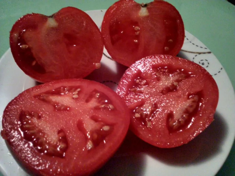 Помидор Булат в разрезе, фото автора