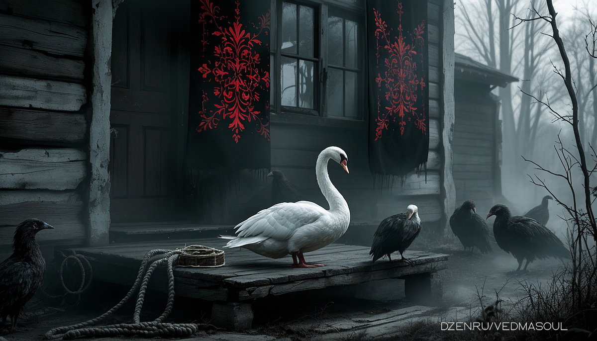 Авторское изображение @vedmasoul. Cгенерировано ИИ. Порча, подклад, крадник на работе