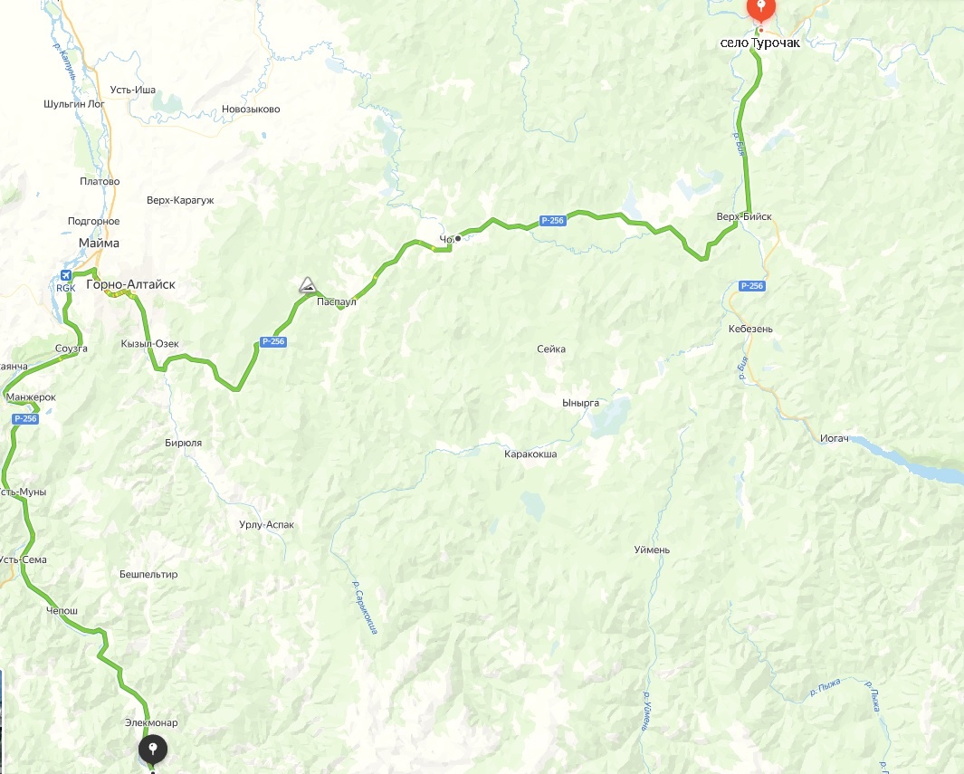 Путь от Турочака до Чемала.