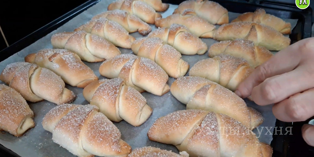 Постные рогалики на рассоле с ореховой начинкой! Вкусно и просто!