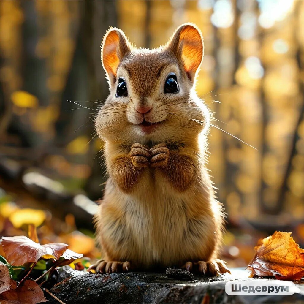  Бурундук относится к семейству беличьих. При приближению врага Бурундук издаёт свист. 