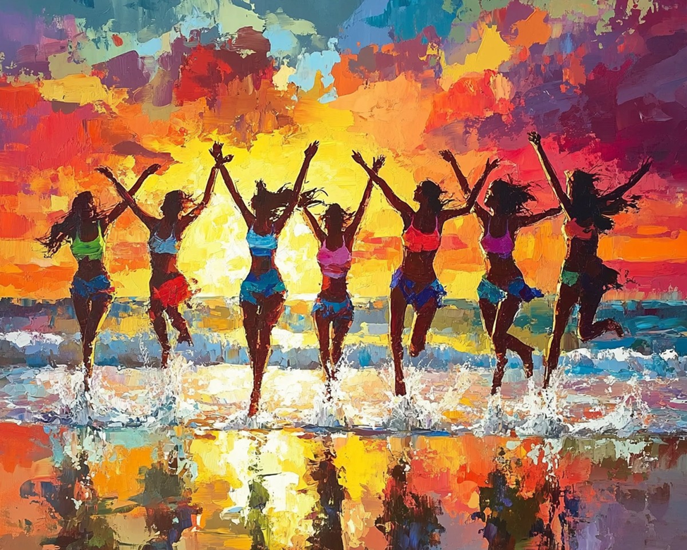 Девушки на пляже