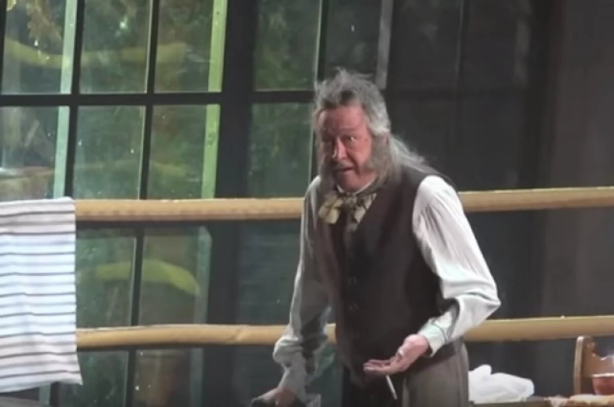    Михаил Ефремов во время выступления.