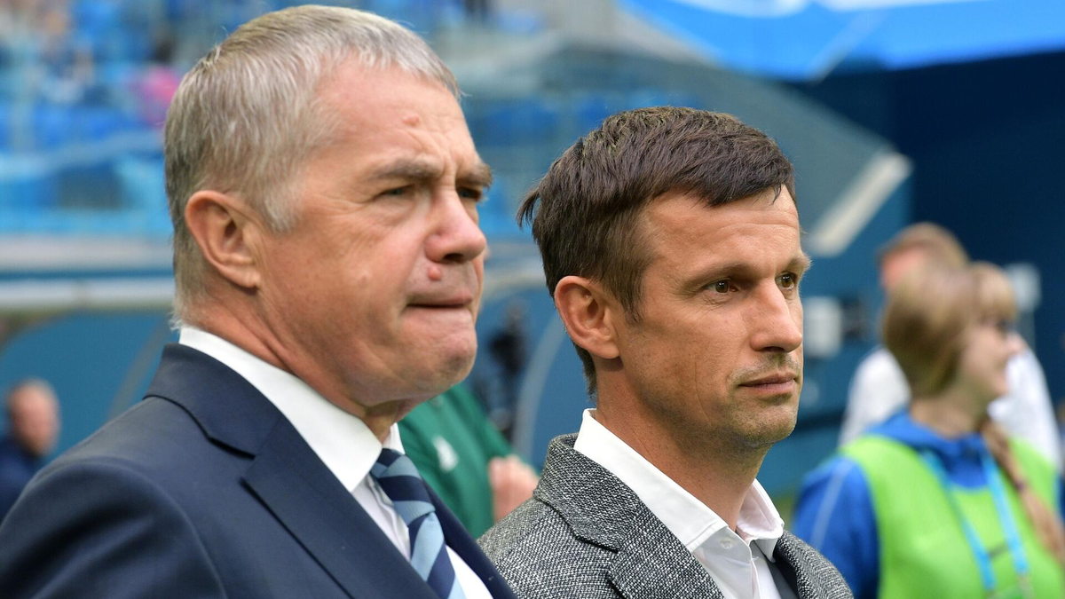 Глава правления "Зенита" Медведев и главный тренер команды Семак. Фото из интернета.