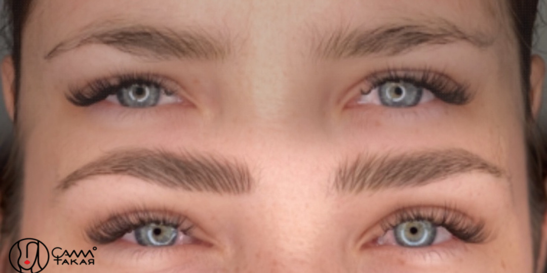 Естественный перманентный макияж бровей