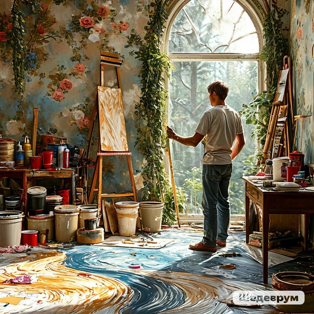 Так изобразила ремонт нейросеть