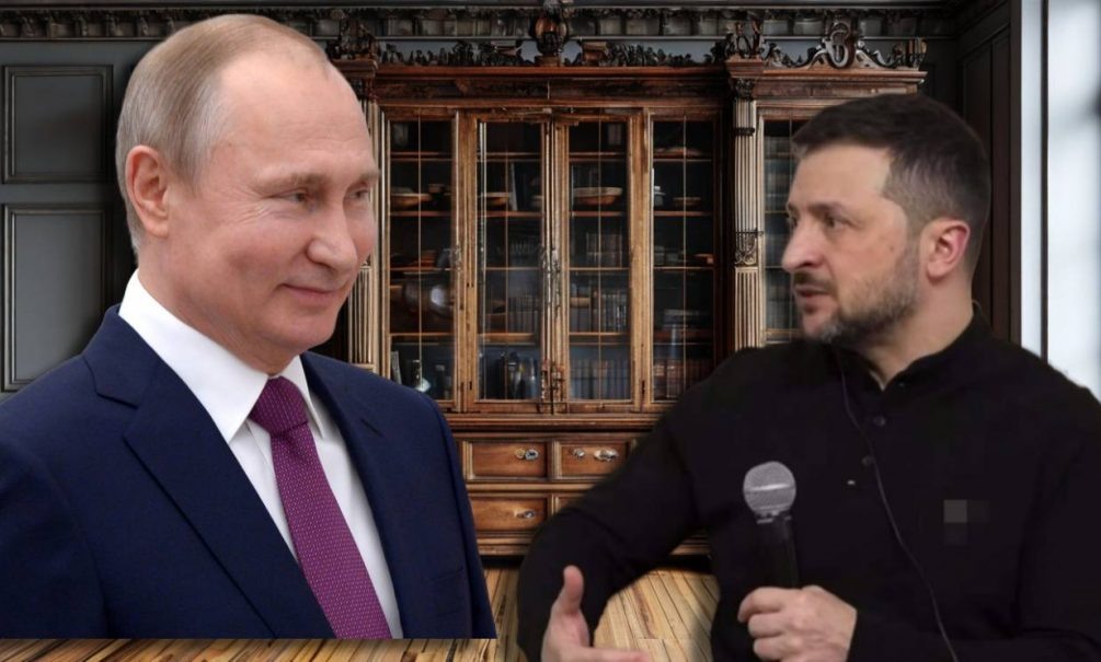   Путин и Зеленский. Иллюстрация: коллаж "Блокнота"