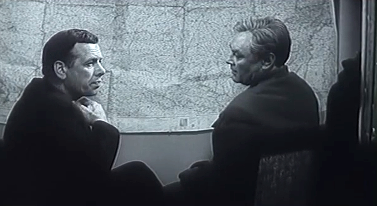 Кадр из кинофильма "Путь в "Сатурн", 1967 г., режиссер Виллен Азаров, сценаристы Василий Ардаматский, Михаил Блейман, Виллен Азаров, композитор Александр Флярковский (скриншот) 