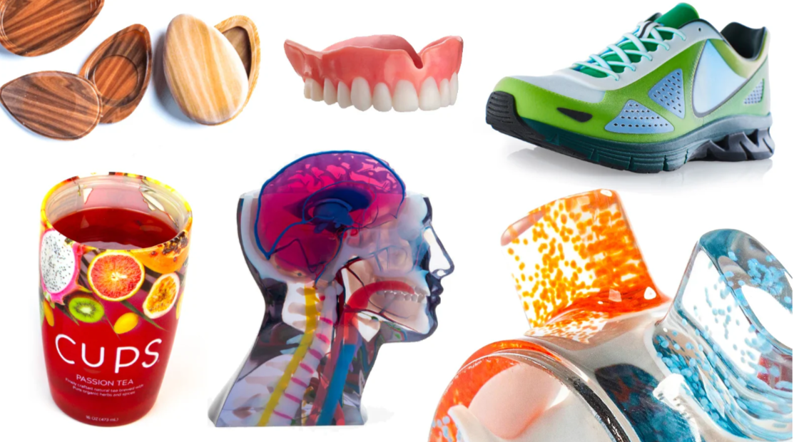 Фото: dot3dfactory.com, примеры напечатанных при помощи PolyJet изделий