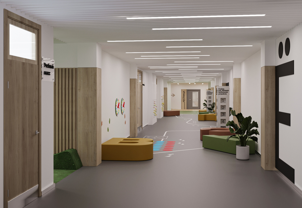 Вестибюль для младших классов. Изображение: ИСГ МАВИС