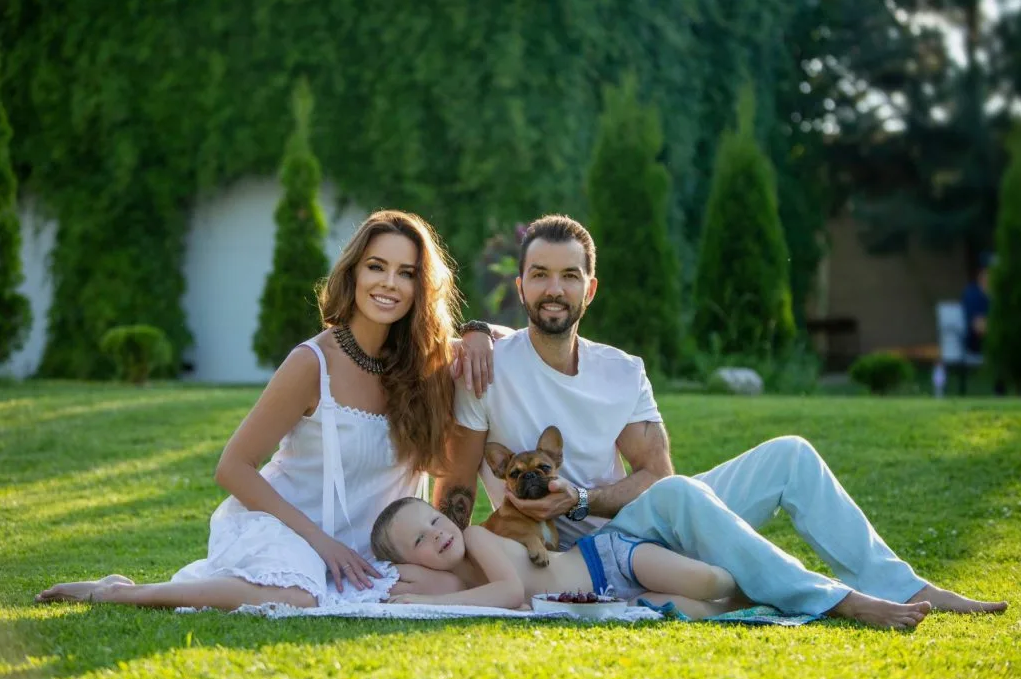 С женой Ириной и сыном Даниэлем