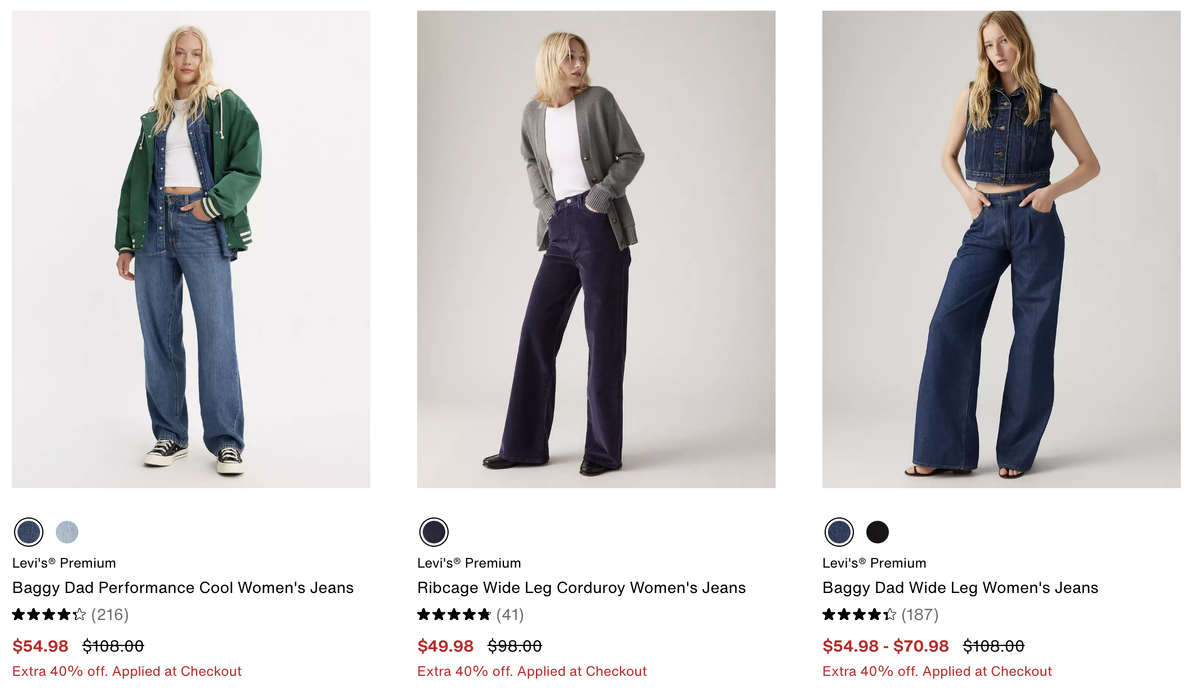 Скриншот из каталога Levi's USA