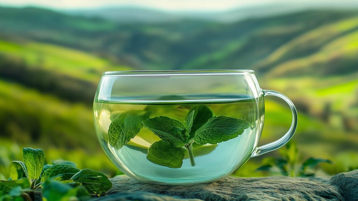 A nice cup of nice mint tea.