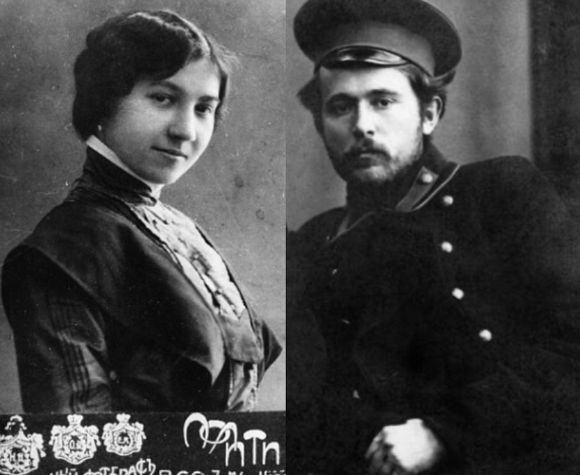 Таисия Захаровна Щербак, ростовская гимназистка, будущая мать писателя. Исаакий Семёнович Солженицын, отец писателя.