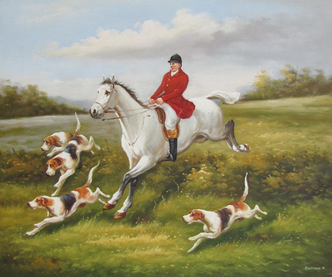 Участник охоты на лис.