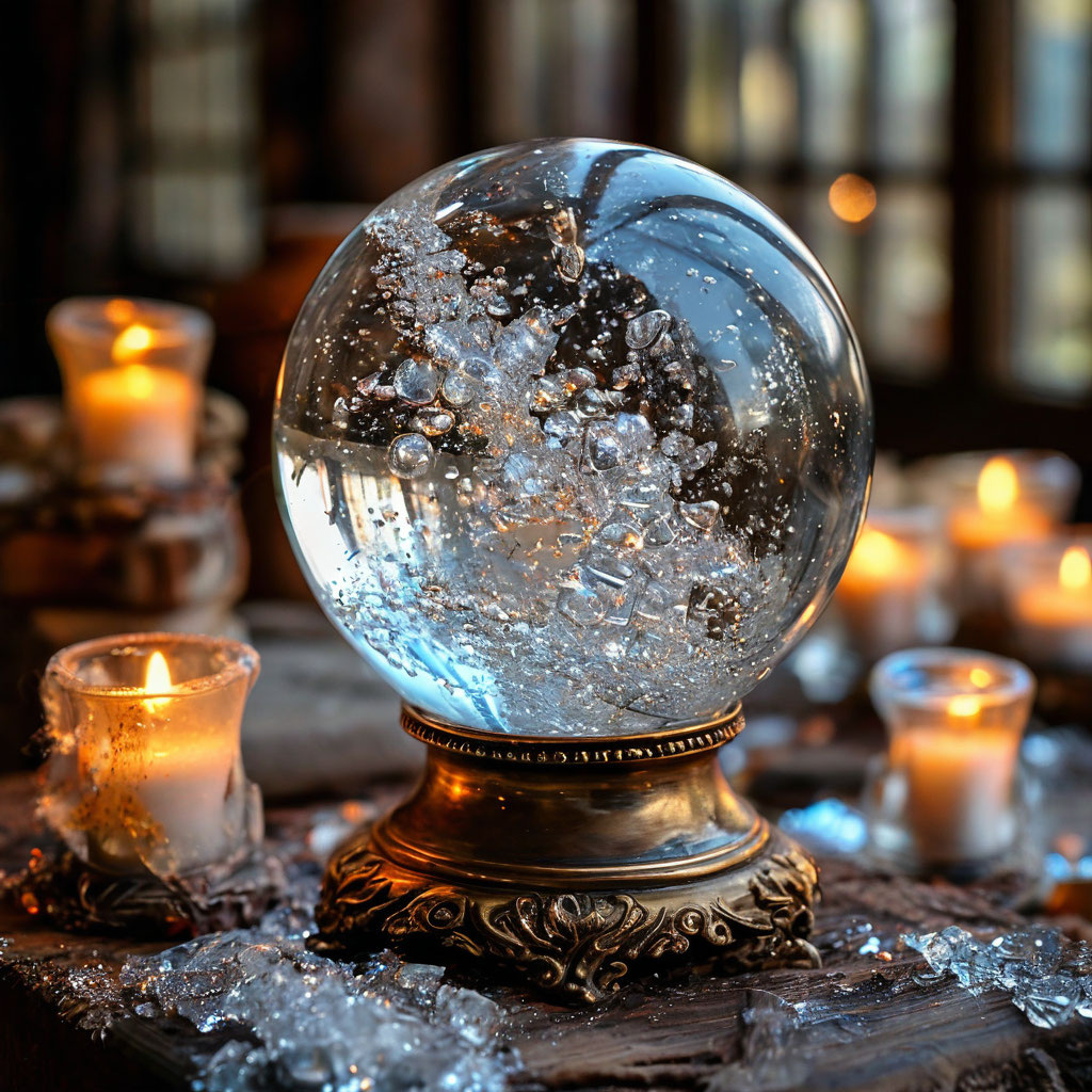 Хрустальный шар. Иллюстрация сгенерирована нейросетью