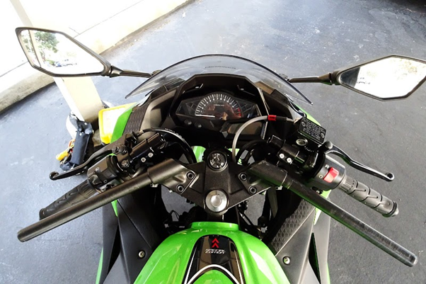 Руль Клипон на Кавасаки Нинзя.