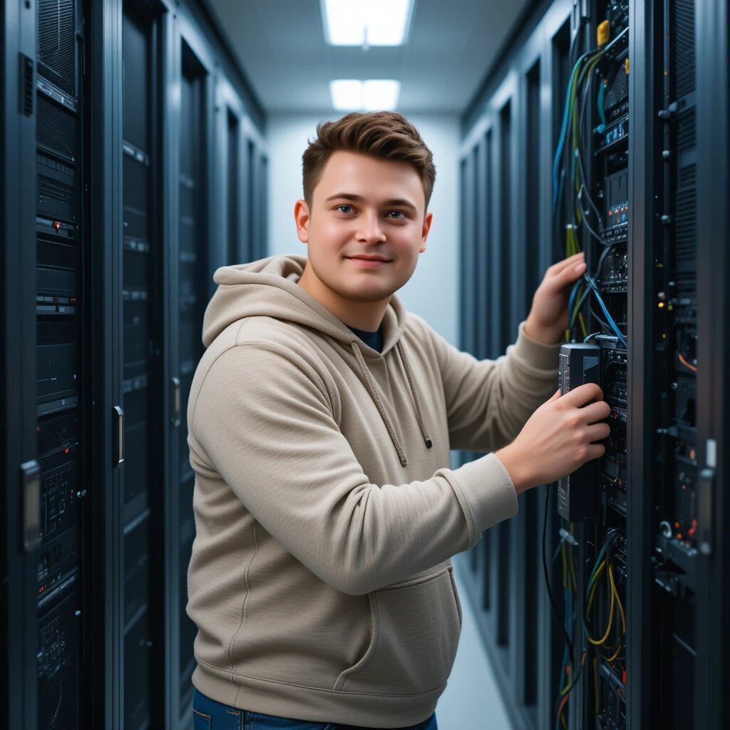 Ларри за работой