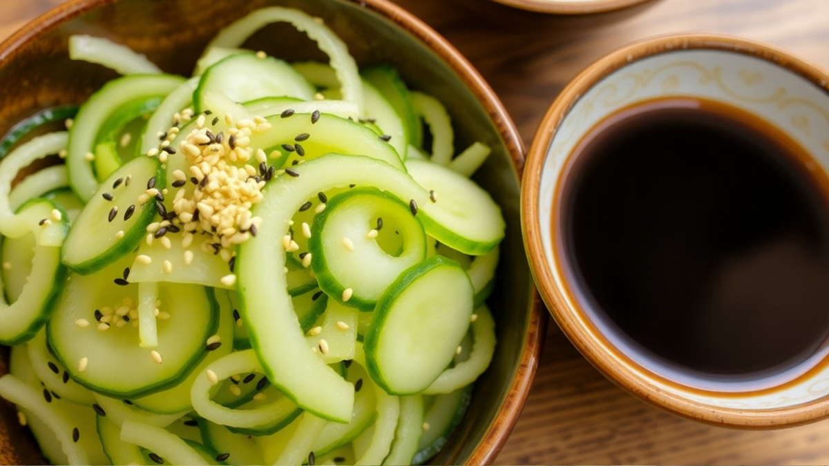 Японский огуречный салат или салат Sunomono 