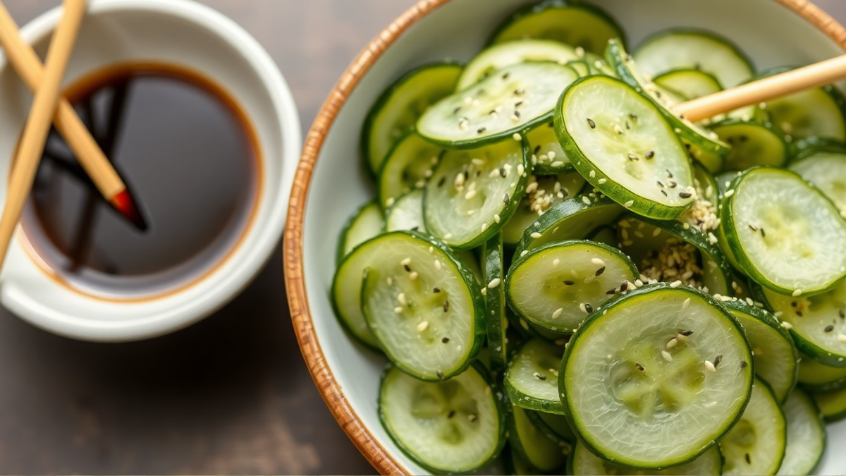 Японский огуречный салат