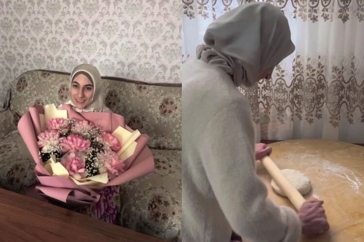 Красавица-невеста очаровала родных Амирхана