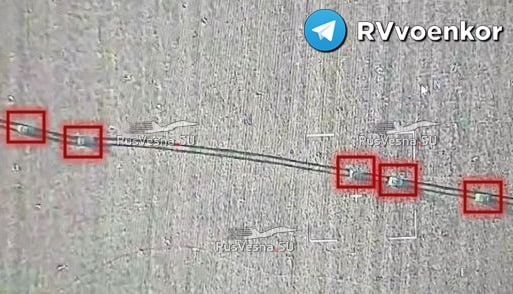    Колонна ВСУ у Демидовки.