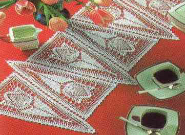 Салфетка №1. Вяжется отдельными элементами, которые затем соединяются. Для меня сложно, но пусть тут будет. 