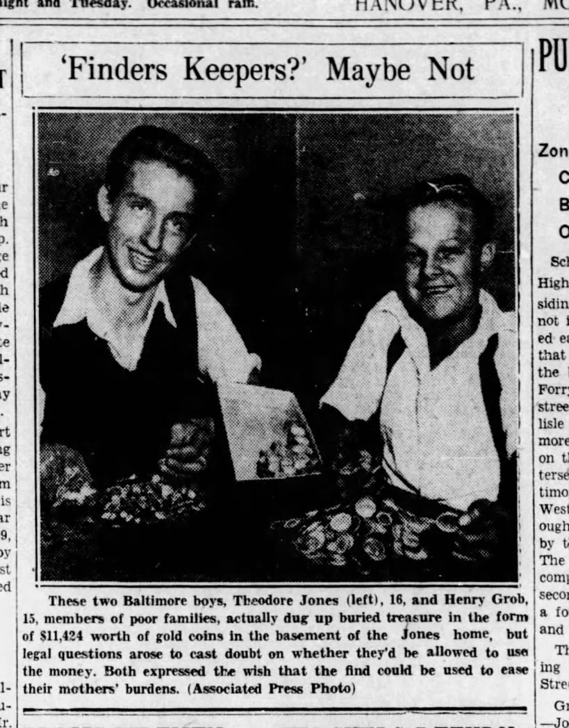 Единственная фотография клада в газете