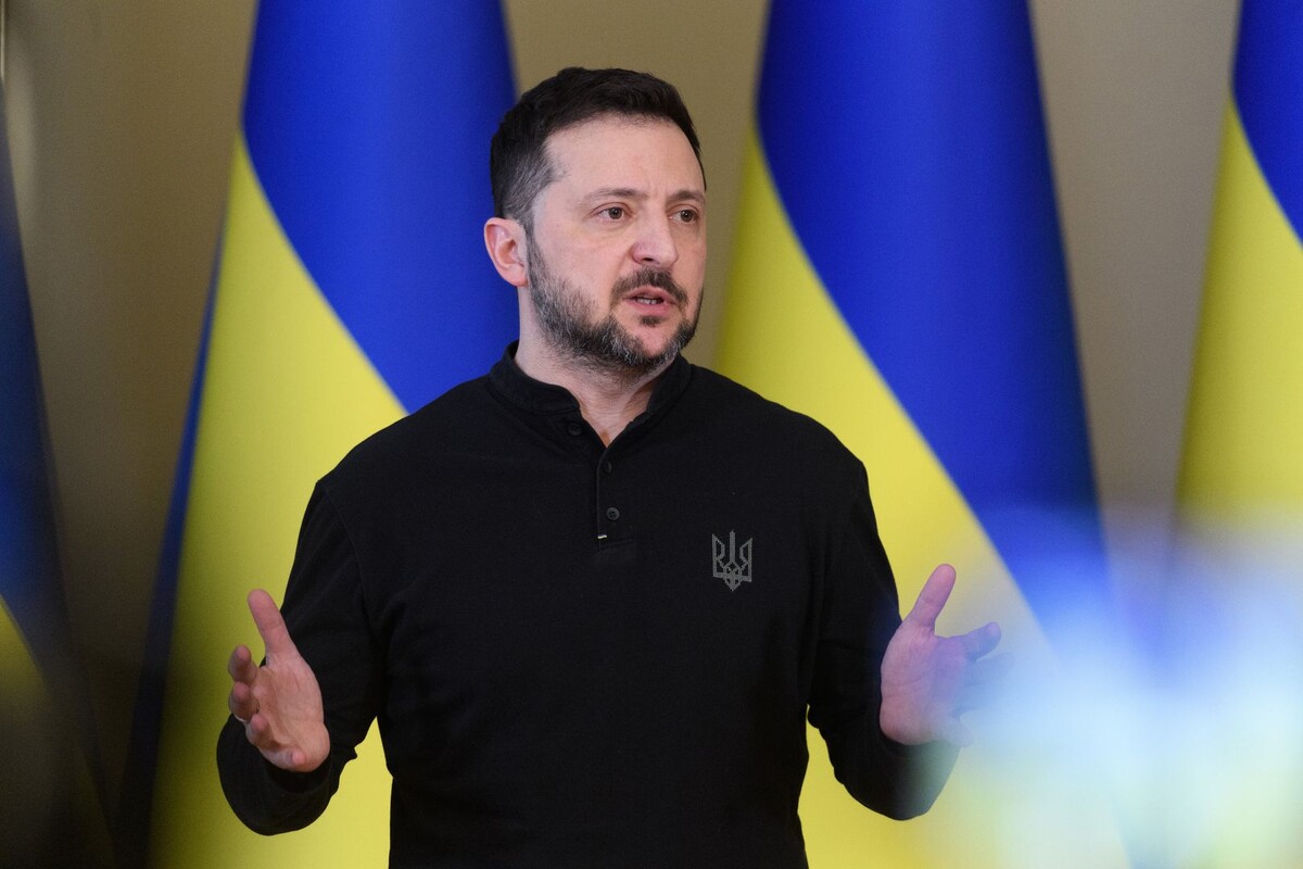    Глава киевского режима Владимир Зеленский / Источник: © Global Look Press/Kirill Chubotin/Keystone Press Agency