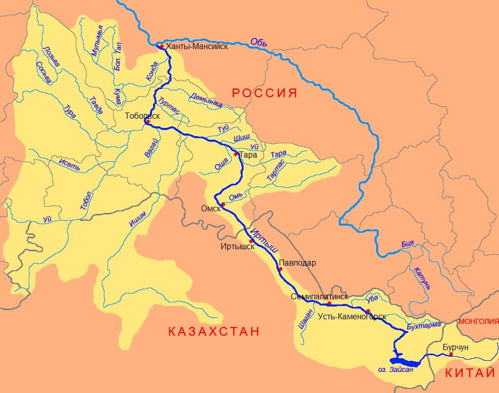 Бассейн реки Ишим (Есиль)