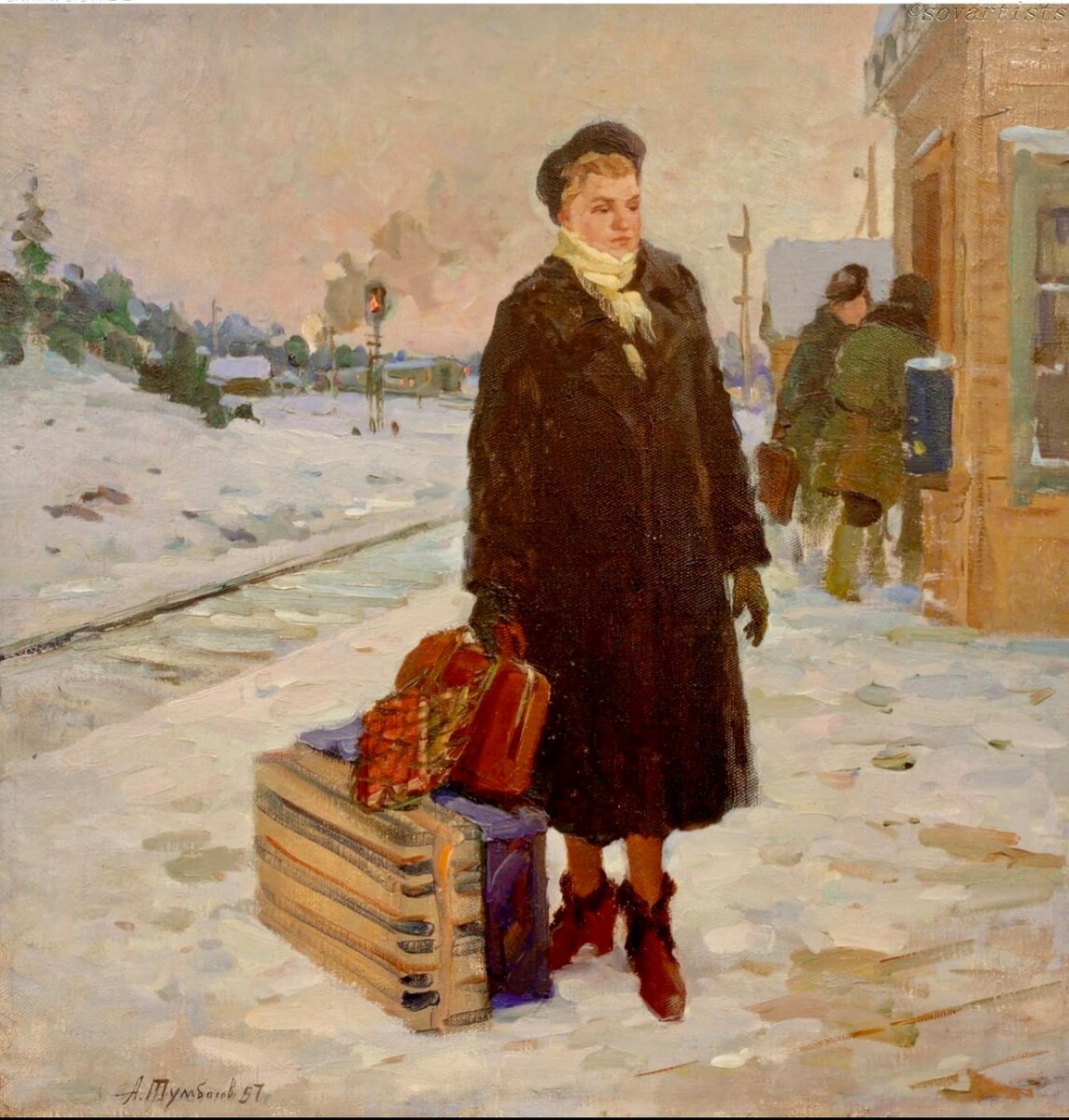  Анатолий Тумбасов. «В новые края». 1957