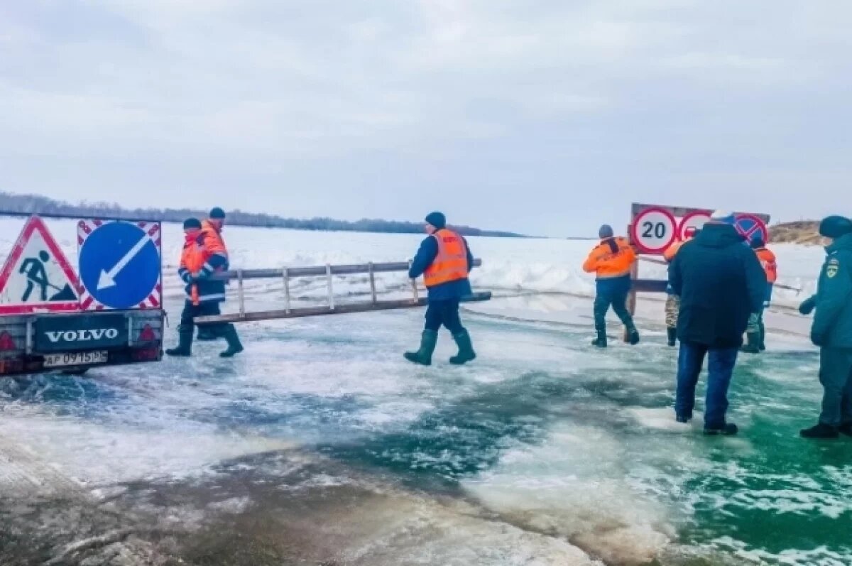    В Омской области закрыта ещё одна ледовая дорога из-за потепления