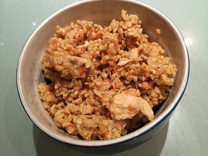 «Плов» из булгура и куриного филе